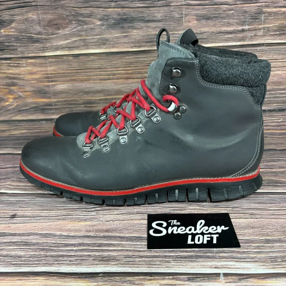 Cole Haan ZeroGran Men's Dark Gray Red‎ Hiking Boots